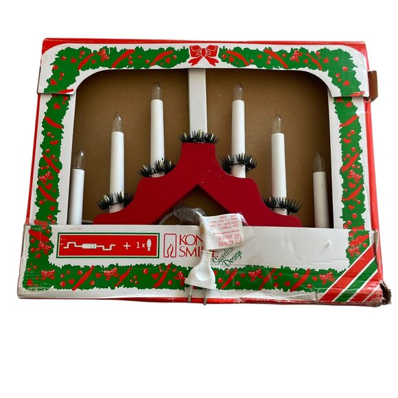 Konst Smide Swedish Design Christmas Candelabra Lights Swedish Plug Red Base - Picture 1 of 7